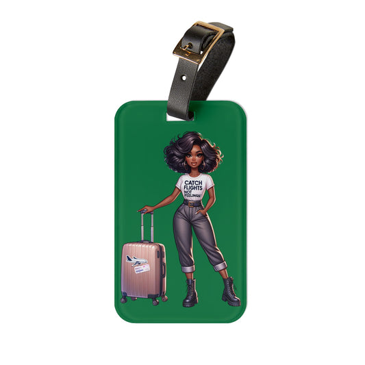 Catch Flights (grn) Luggage Tag