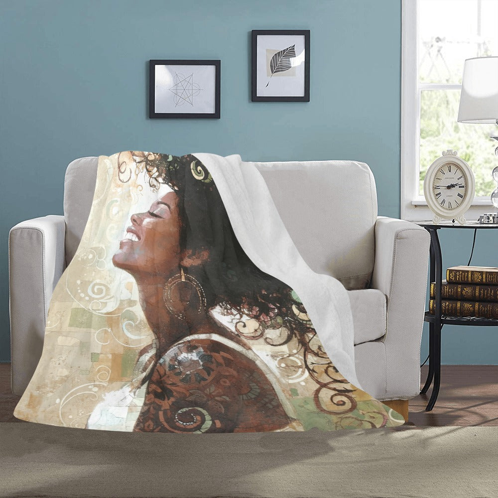 Joyful Beauty Ultra-Soft Micro Fleece Blanket 50"x60"