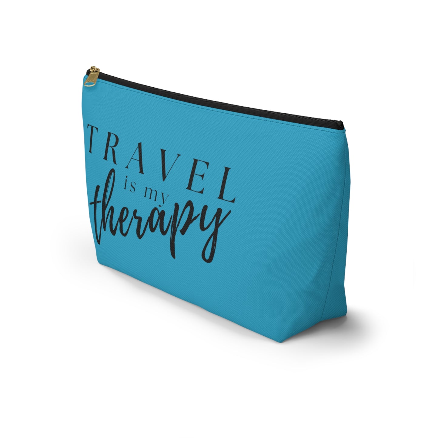 Travel Is My Therapy (turq) Accessory Pouch