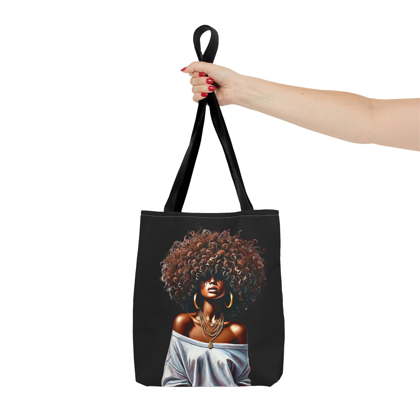 Unshakable - Black Elegance Large Tote Bag