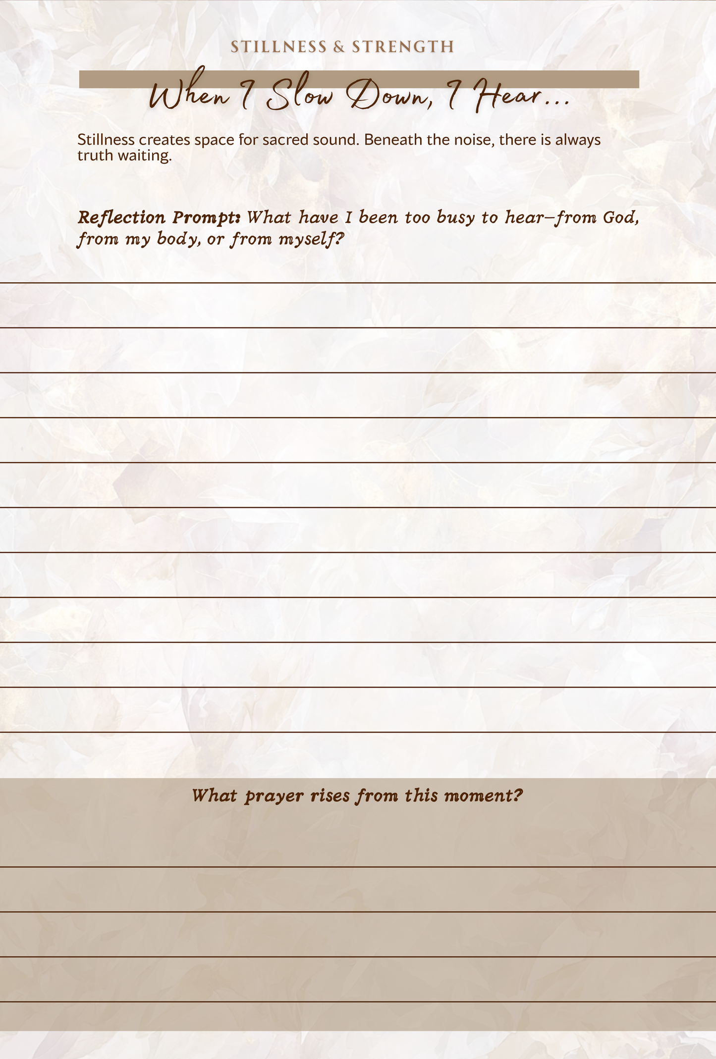 Stillness & Strength Guided Prayer Journal