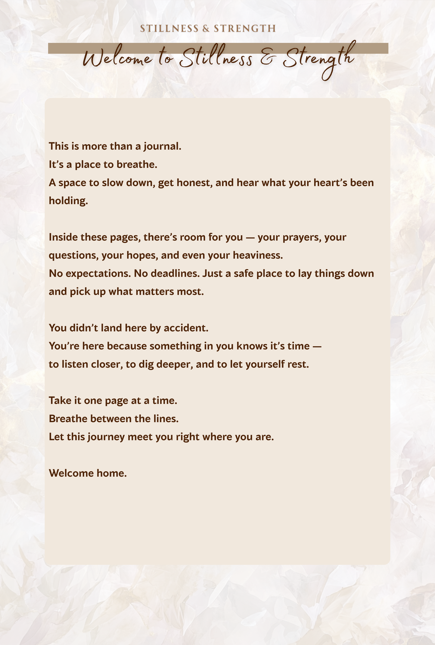 Stillness & Strength Guided Prayer Journal